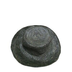 J.Crew Green Hand-Woven Natural Fiber Straw Hat M-L